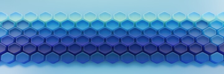 Poster - Repeating hexagonal pattern featuring a gradient honeycomb design