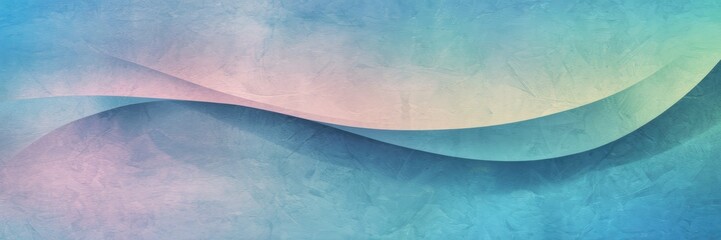 Poster - Soft blue wave gradient background with pastel hues, EPS 10 format