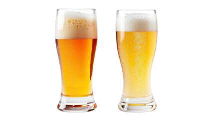 Beer glasses isolated on white background