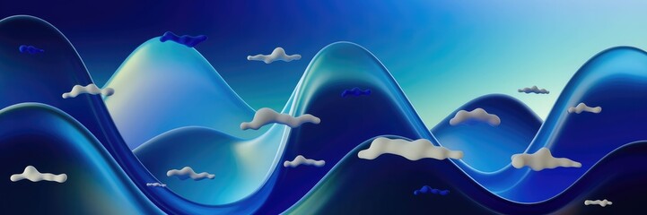 Poster - Abstract Waves Background for Greeting Cards and Commercial Use