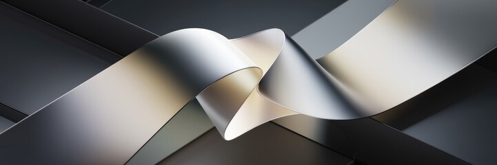  - abstract light pattern featuring a gradient of gray, white, and silver with a soft metallic texture.