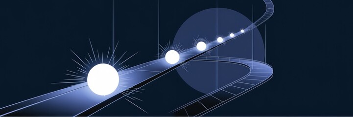 Poster - Gently shifting blurred squares on a dark background. Animated field of shimmering square shapes.