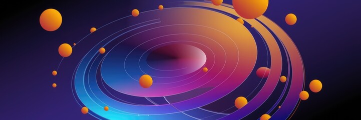 Poster - Vibrant 4K Abstract Wallpaper for Graphic Design, Featuring Dynamic Technology Concept for Web Display.