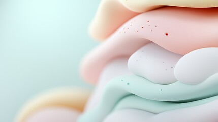 Wall Mural - A close-up of soft, colorful layers resembling foam or gel, creating a soothing visual effect.