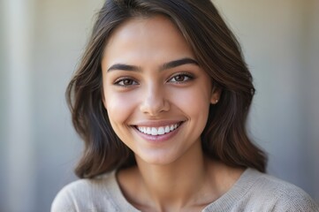 Poster - smiling young woman portrait closeup
