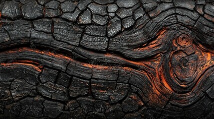 Wall Mural -   A close-up of a reddened wooden piece