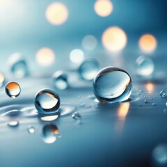 Poster - macro water droplets with bokeh effect
