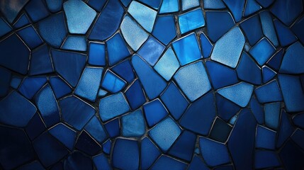 Poster - Blue mosaic abstract background