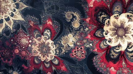 Poster - Abstract textile design featuring a stunning and intricate pattern