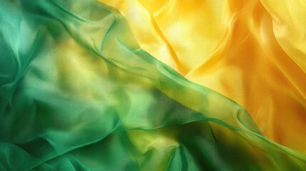 Poster - Abstract shawl background featuring a blend of green and yellow hues