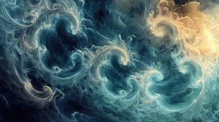 Poster - Abstract modern backdrop featuring intricate fractal shapes
