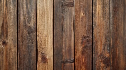 Poster - Brown wooden planks create a warm and rustic background perfect for showcasing various subjects in a natural setting