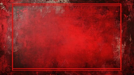Poster - Abstract red background with a vignette border frame