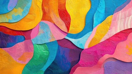 Poster - Decorative abstract design featuring vibrant colors on a textured backdrop