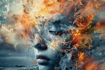 Poster - Digital art combines creativity with technology