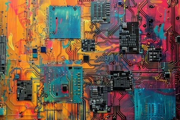 Poster - electric circuits power the functionality of microchips