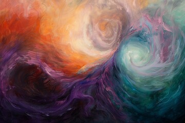 Aufkleber - A dreamy, abstract swirl of colors blending into each other