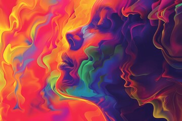 Aufkleber - An artist experiments with color gradients in their vector artwork