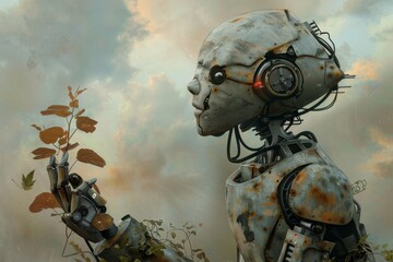 Poster - an intelligent robot questions its purpose in the digital age