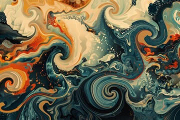 Aufkleber - An intricate fractal pattern of swirling colors and shapes