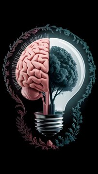 Futuristic Brain Visualization: High-Tech Neural Network with Glowing Connections