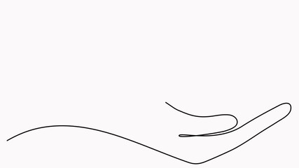 Poster - hand holding lightbulb continuous line drawing animation. electric lamp animated video. brainstorm l