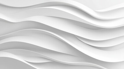 Poster - Abstract white background with waves. Creative architectural concept.