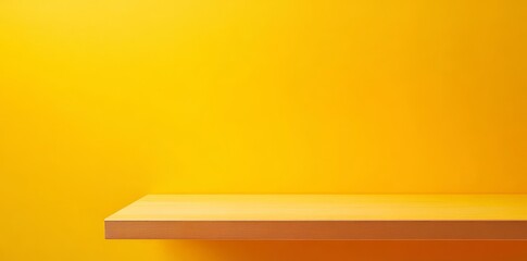 Poster - Colorful yellow background for displaying your products, wallpaper illustration