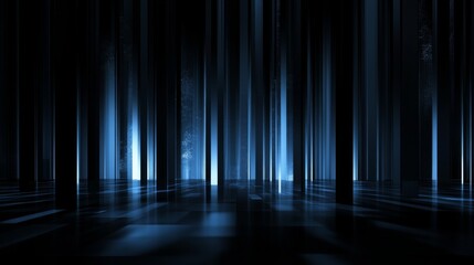 Poster - Background with light and reflections of a futuristic podium