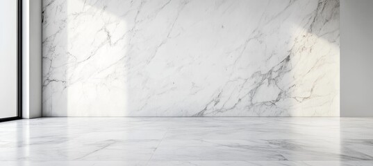 Poster - Decorative white marble flooring for studio backgrounds.