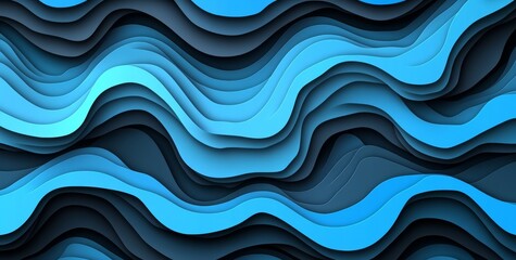 Aufkleber - blurred abstract gradient of white blue black on dark grainy background, glowing light, large banner