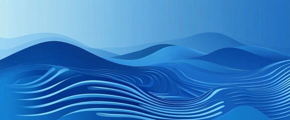 Poster - Modern dynamic shapes on a blue abstract background for banners, presentations, and social media covers