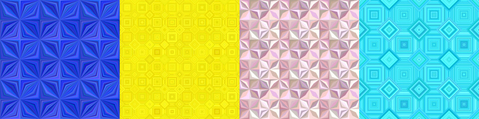 Poster - Seamless color geometric pattern set