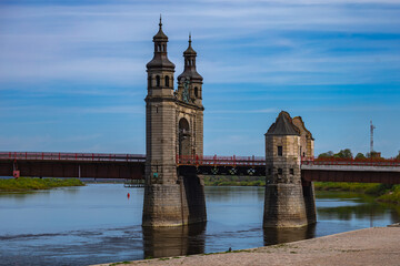 Sovetsk, Kaliningrad region, Russia, May 10, 2022 Bridge of Queen Louise, border between Russia and Lithuania