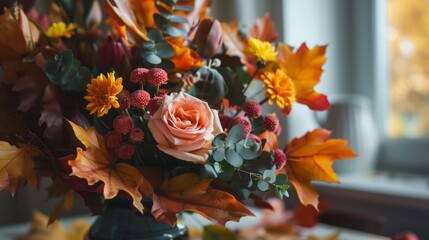 autumn bouquet in the interior.