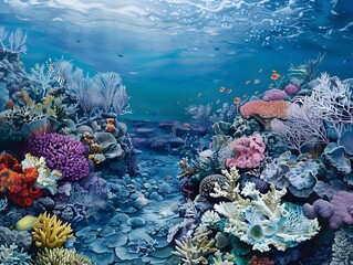 Wall Mural - Diverse Coral Reef Ecosystem