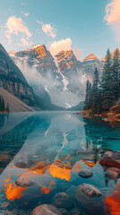 Wall Mural - Moraine Lake at sunrise, Banff National Park, Canada