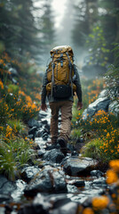 Man hiking