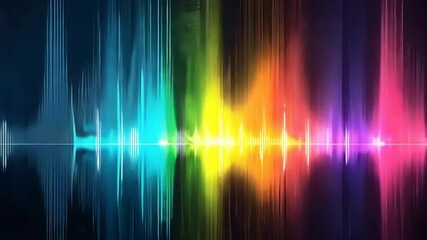 Aufkleber - A colorful wave of light with a rainbow of colors. The colors are bright and vibrant, creating a sense of energy and excitement. The image is abstract and artistic