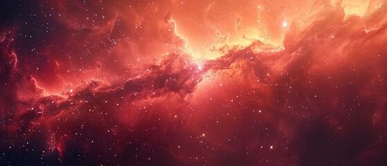 Wall Mural - Illustration of a space cosmic background of supernova nebula and stars