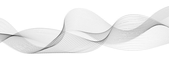 Leinwandbilder - abstract black and white wave background
