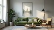 © Kamil - modern, comfortable interior with green sofa
