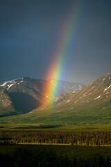 Wall Mural - rainbow in the mountains