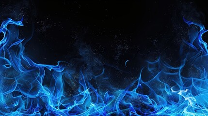 Decor_Wallpaper_aesthetic_blue_flames_backgrou