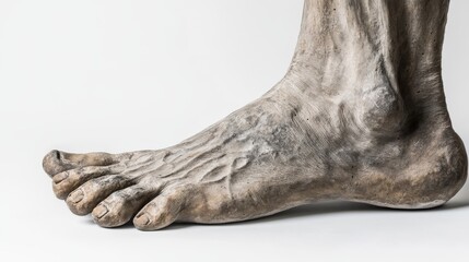 Anatomy of a foot with severe gangrene, diabetes, gangrene, foot infection, disease, medical, healthcare, amputation, necrosis, decay