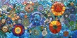 © Avve Diana  - Close-up of colorful mosaic arrangements, mosaic, colorful, pattern, texture, design, abstract, tiles, vibrant, vivid