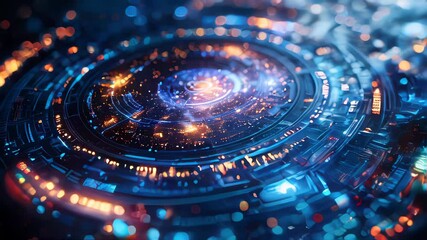 Poster - Abstract technology background. Futuristic interface