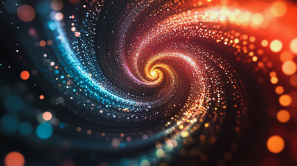 Wall Mural - abstract digital spiral line background electromagnetic wave background innovation digital backgroun