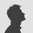 © umut hasanoglu - Silhouette of a young male profile against a plain background, showcasing distinct facial features.