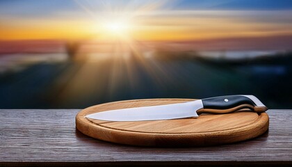 knife on cutting board